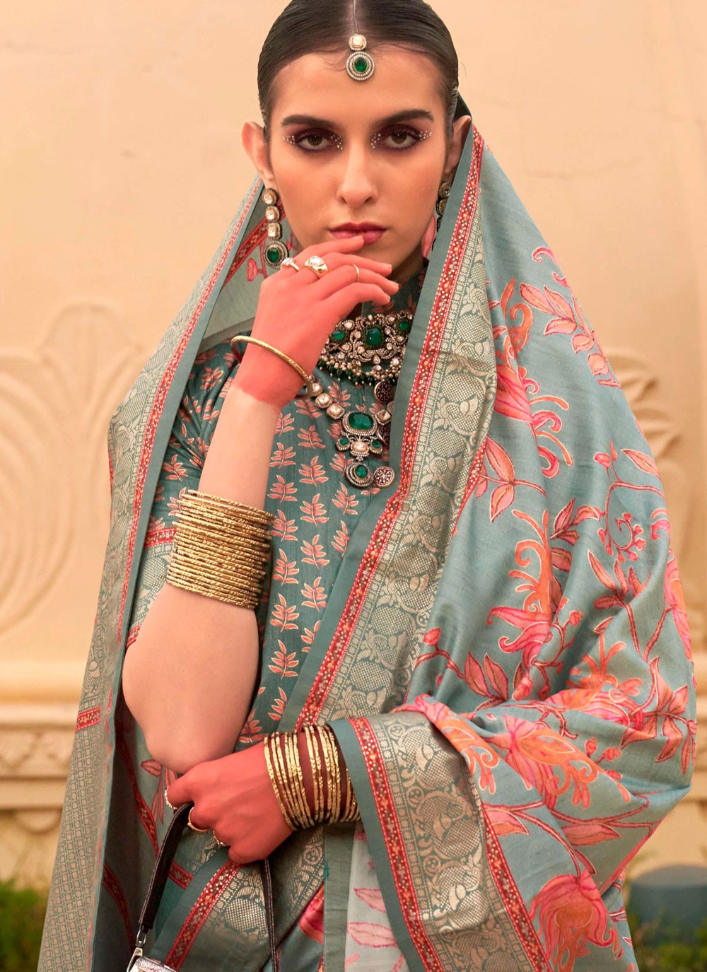 Classic Border Work Silk Saree - S7277