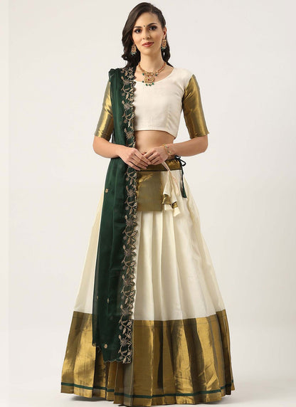 Plain Silk A - Line Lehenga - L2597