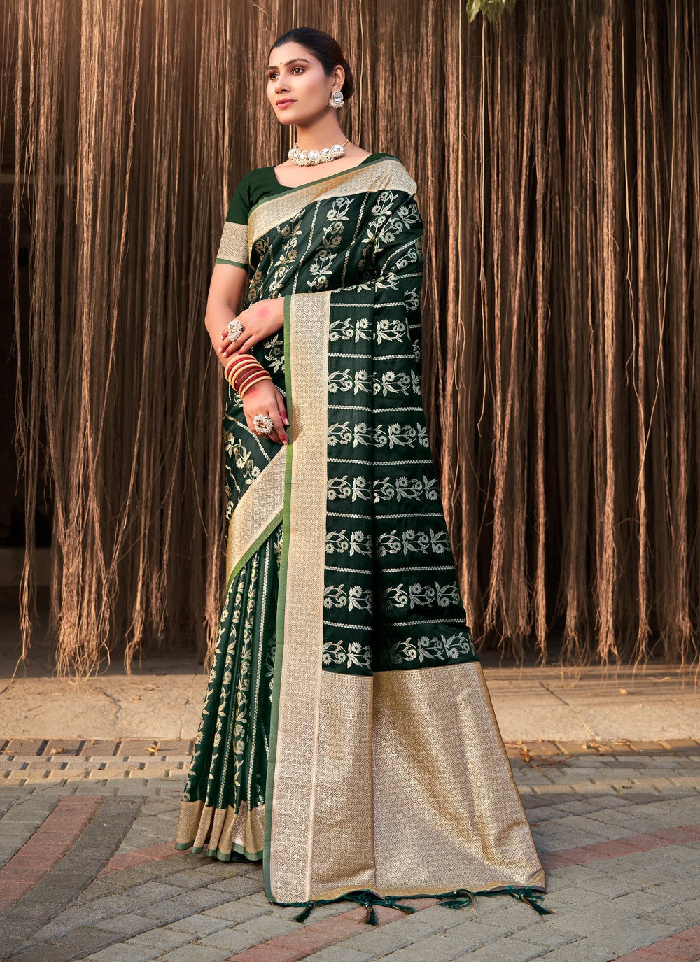 Classic Fancy Work Silk Saree - S5489