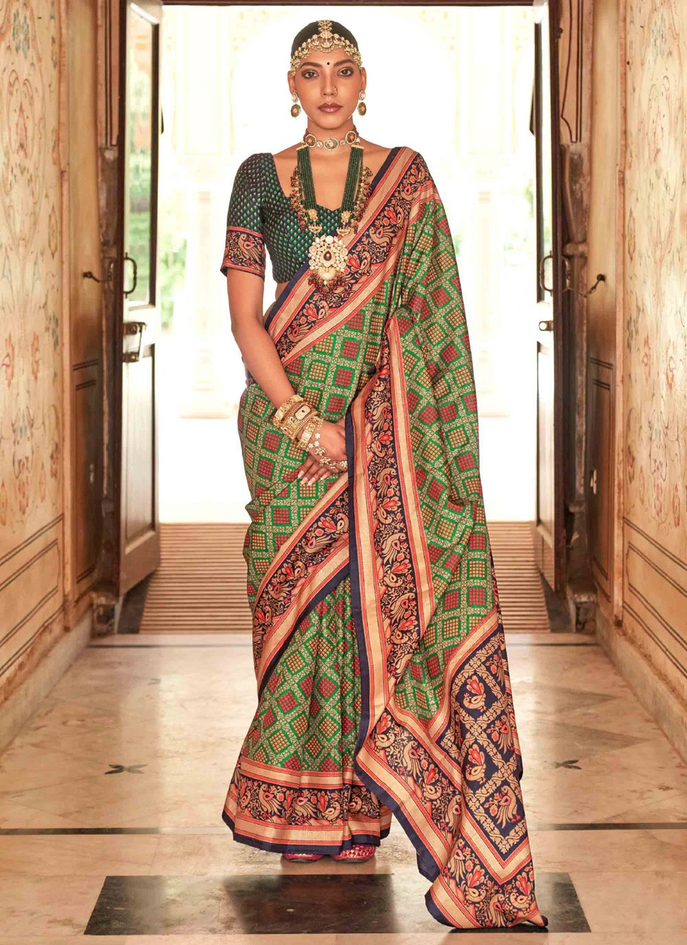 Classic Printed Silk Saree - S3851