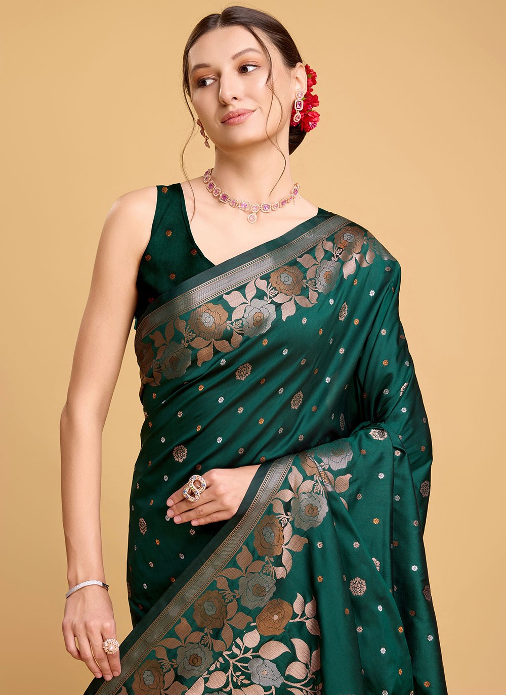 Classic Jacquard Work Silk Saree - S5657