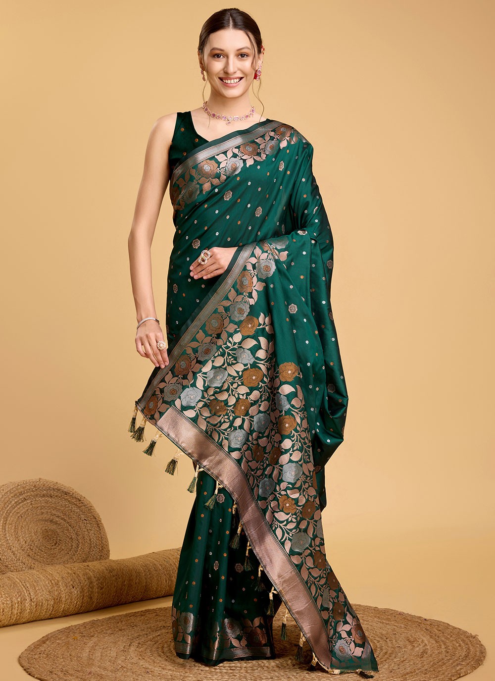 Classic Jacquard Work Silk Saree - S5657