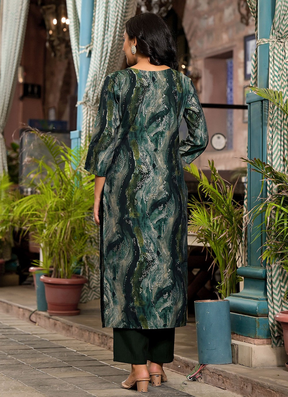 Embroidered Silk Salwar Suit - T4673