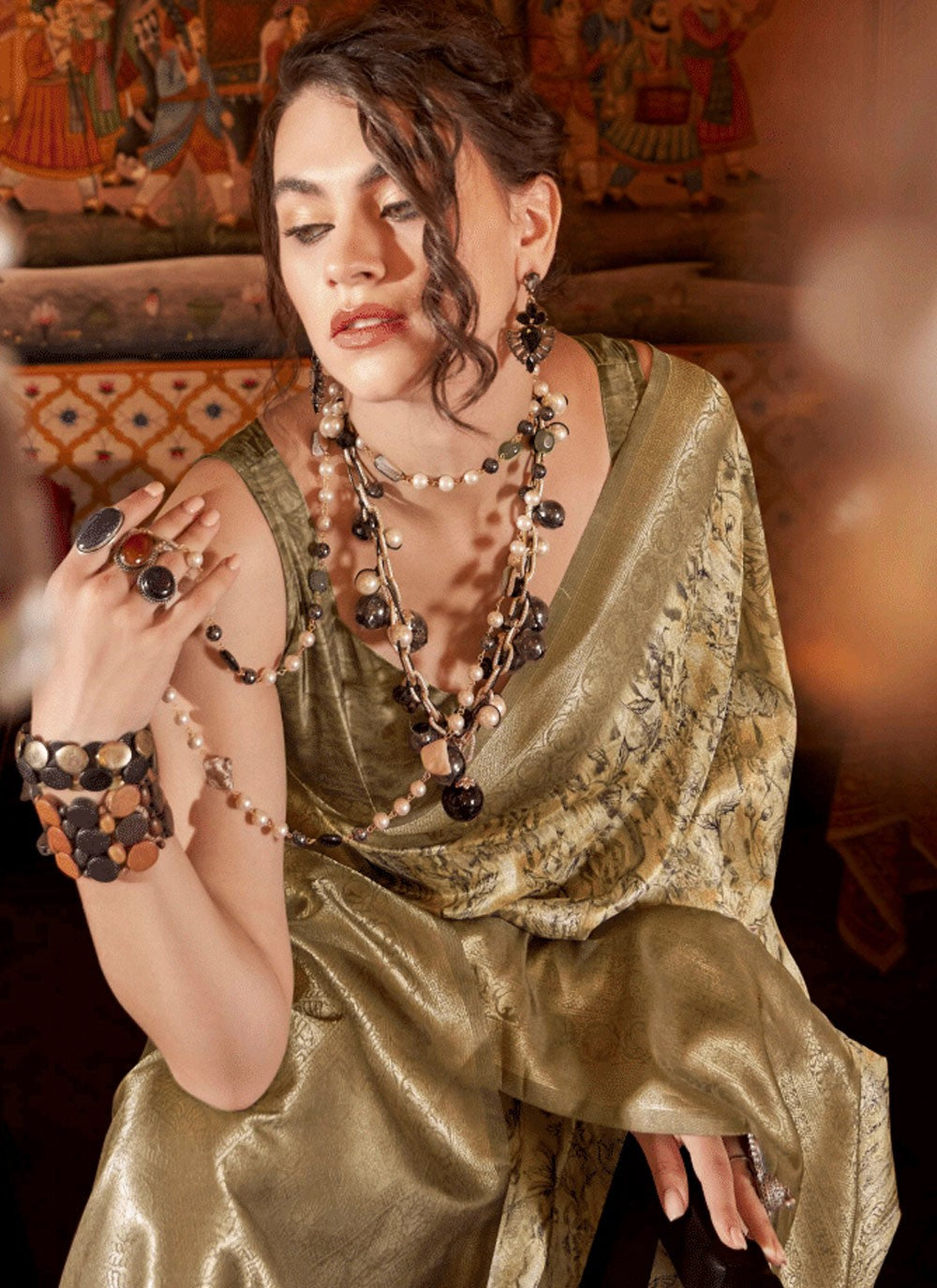 Classic Fancy Work Silk Saree - S6380