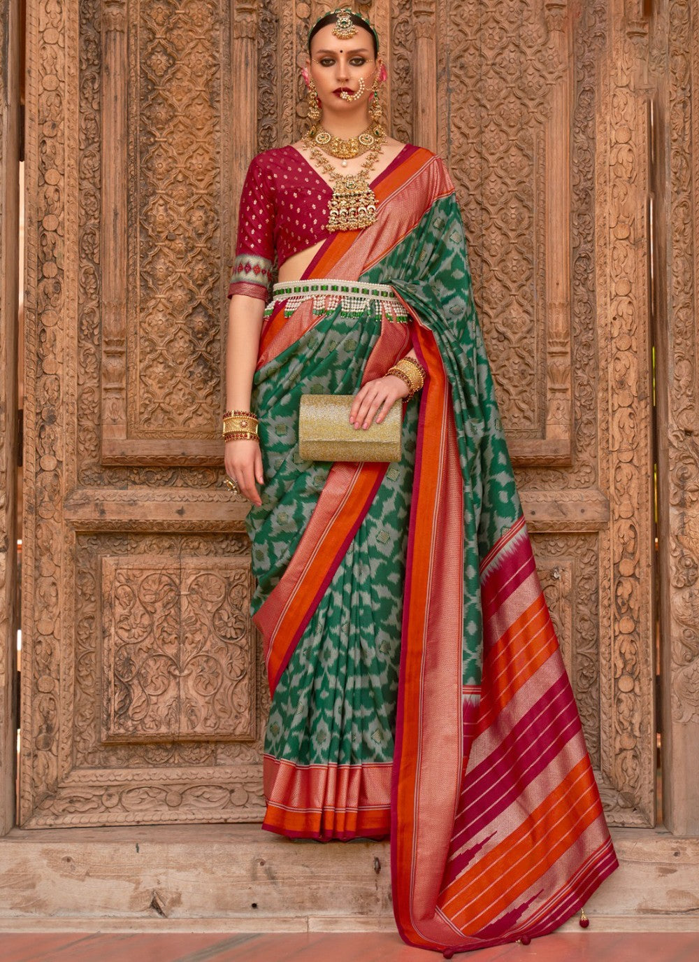 Contemporary Printed Silk Saree - S3056