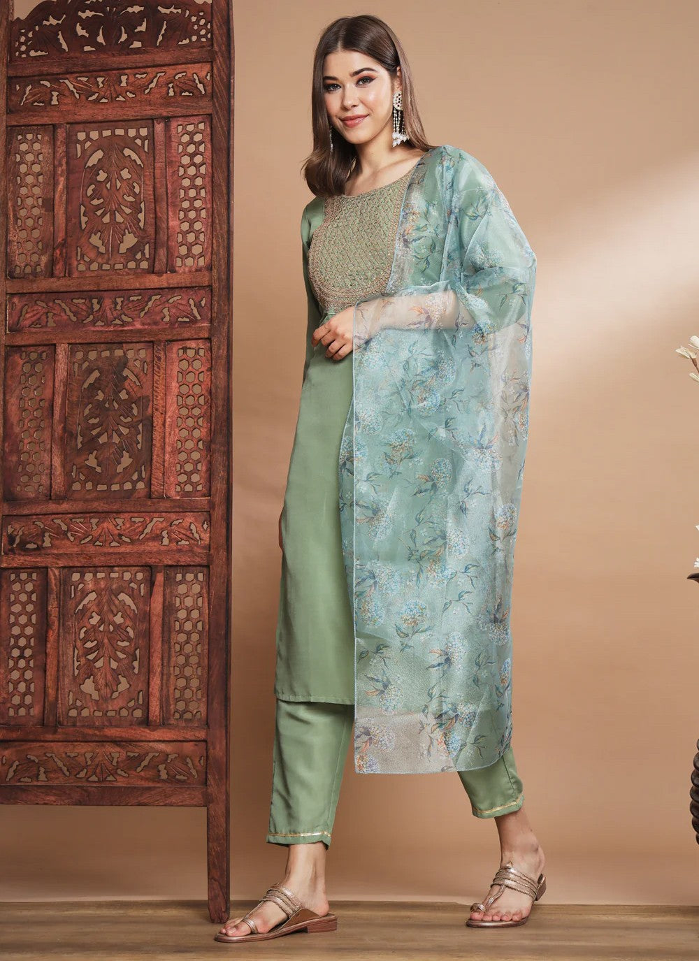 Silk Salwar Suit - T1274