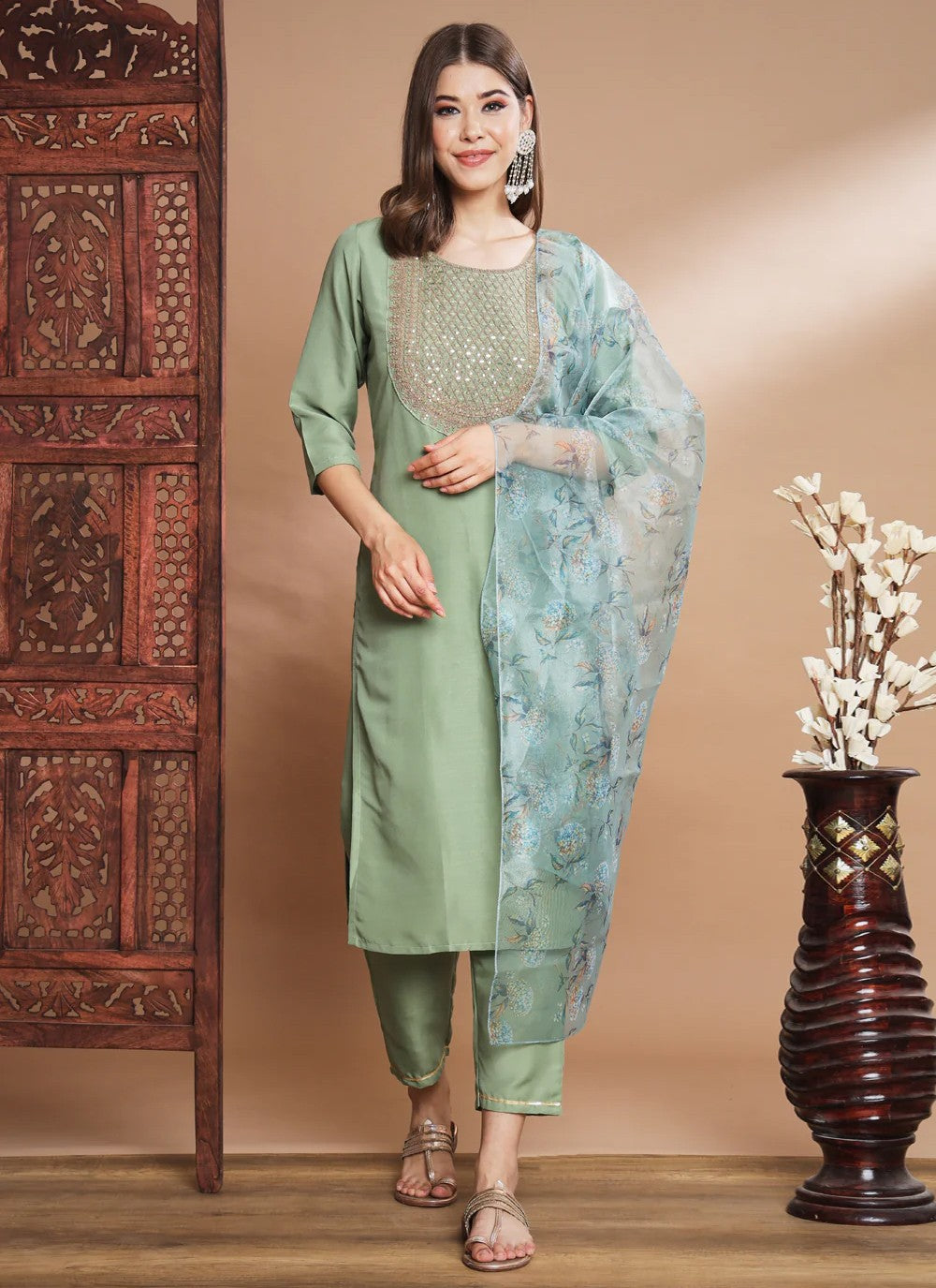 Silk Salwar Suit - T1274