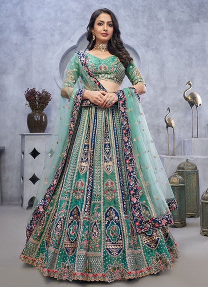 Embroidered Organza, Silk Lehenga - L3112