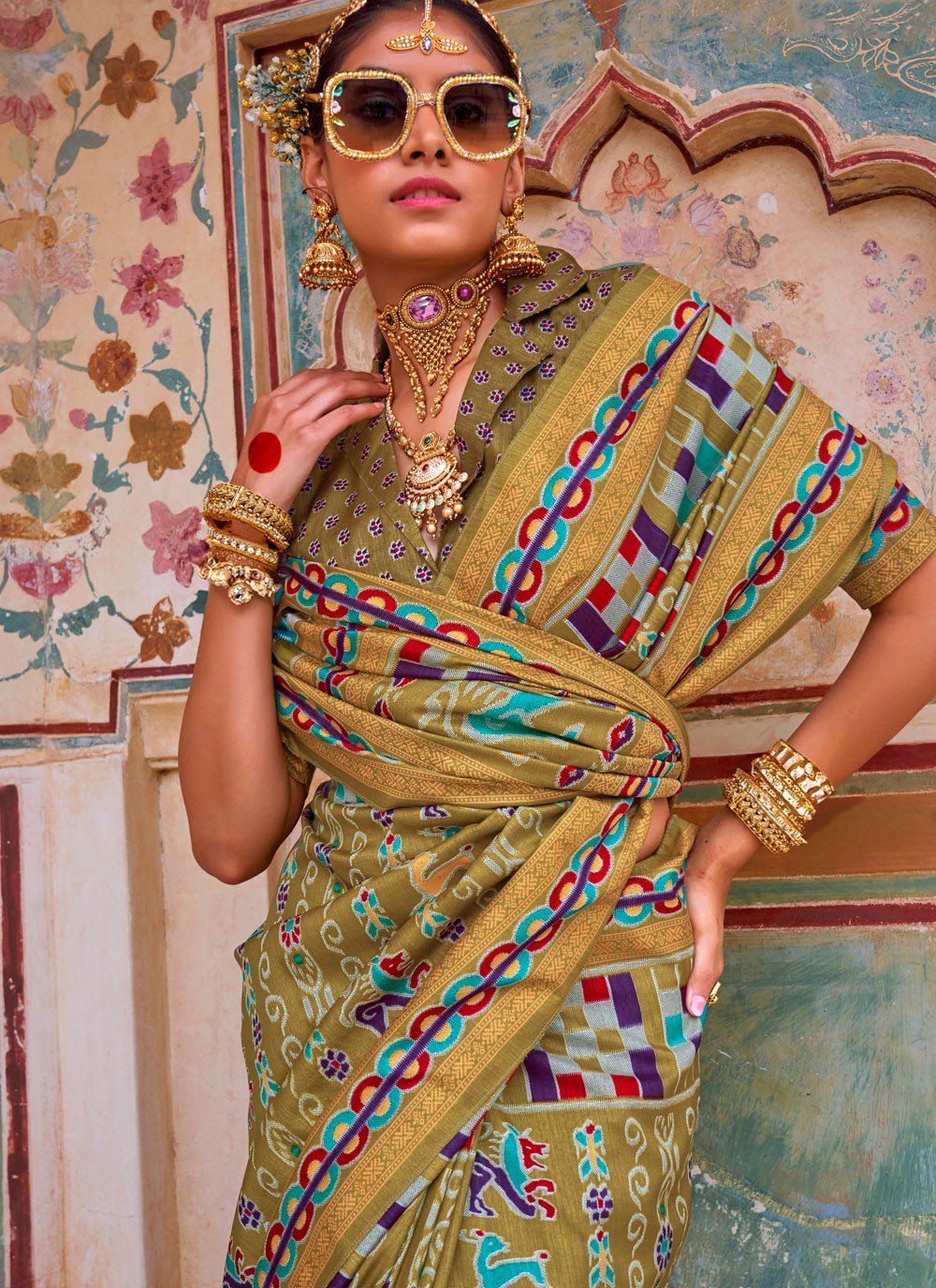 Printed Silk Saree - S11716