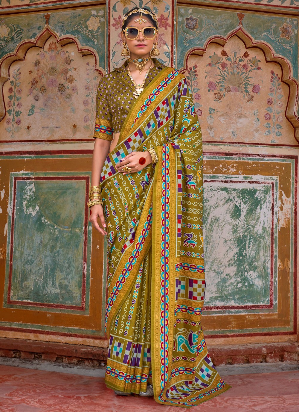 Printed Silk Saree - S11716