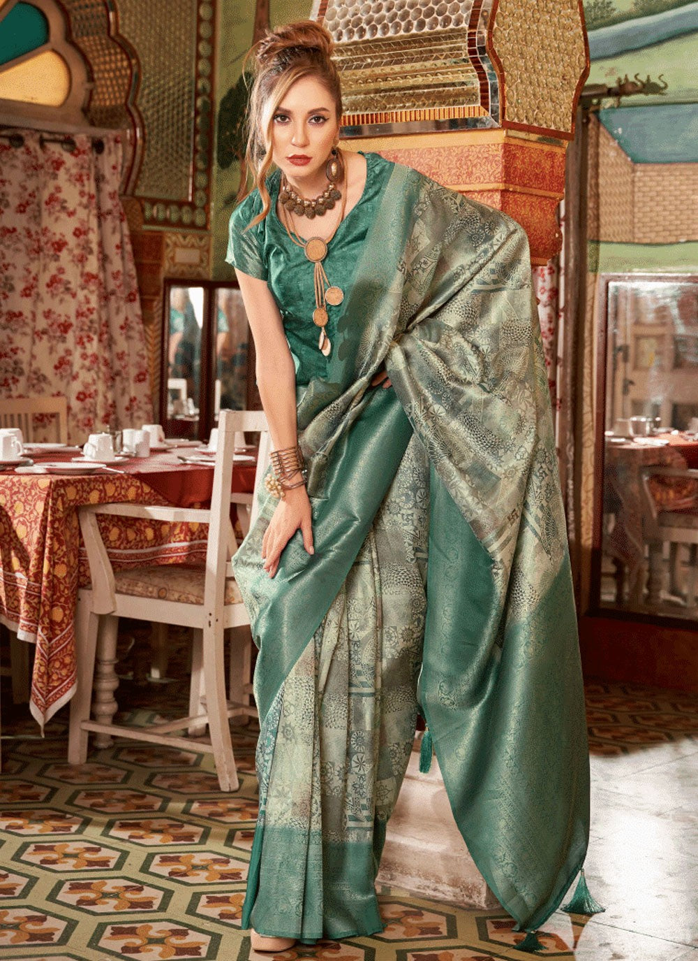 Classic Fancy Work Silk Saree - S6380
