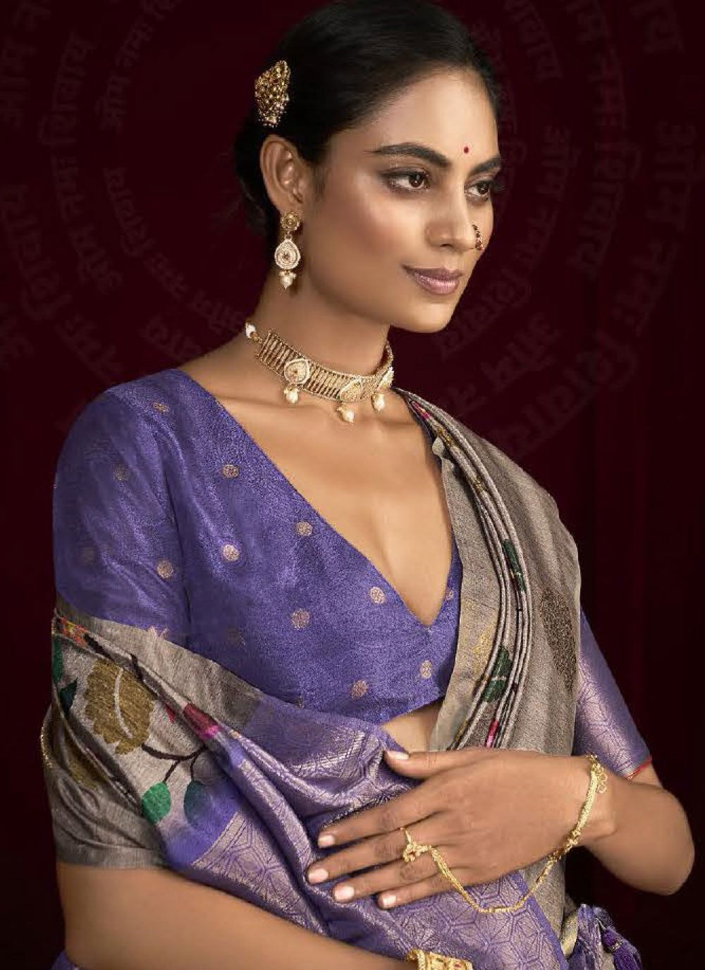 Grey Silk Contemporary Saree Woven, Zari S16164