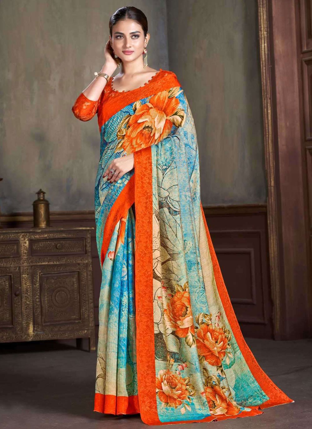 Classic Jacquard Work Silk Saree - S7402