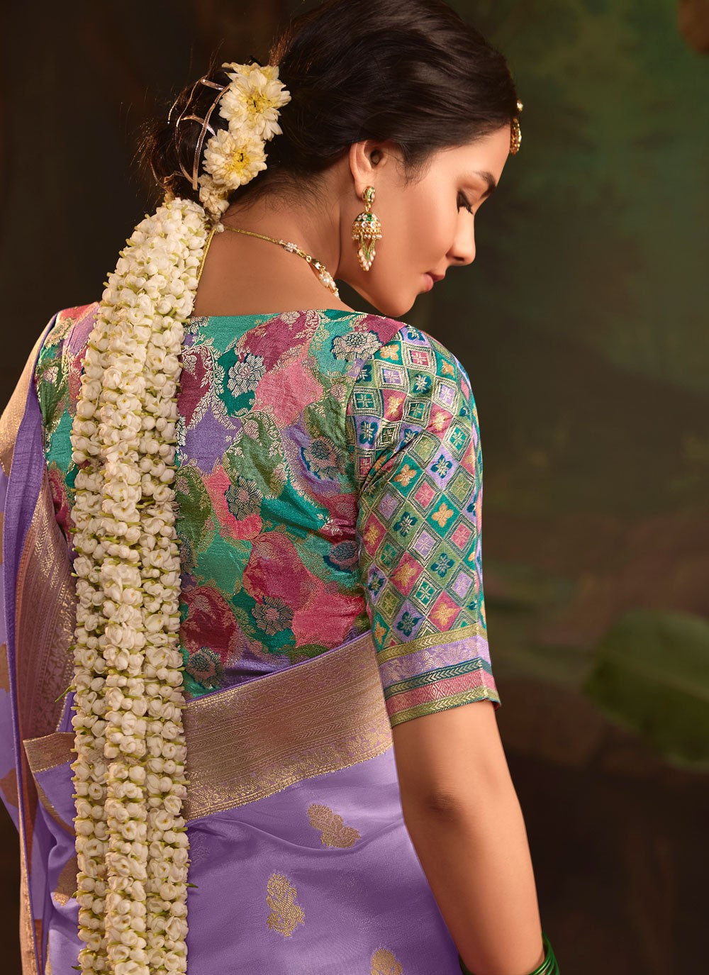 Weaving Zari Pure Dola Saree - S12085