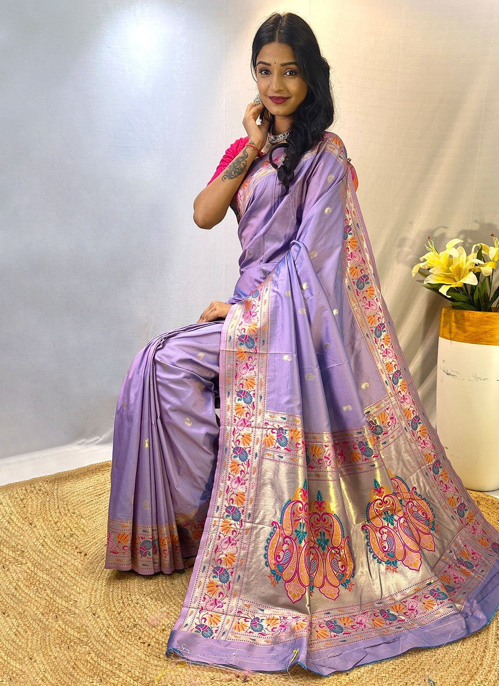 Traditional Weaving Zari Silk Saree - S8423