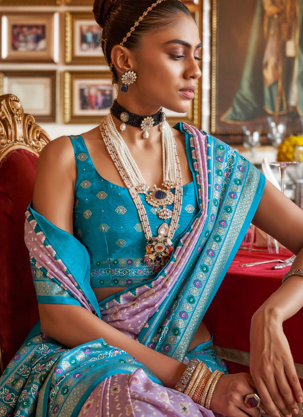 Classic Printed Silk Saree - S8644