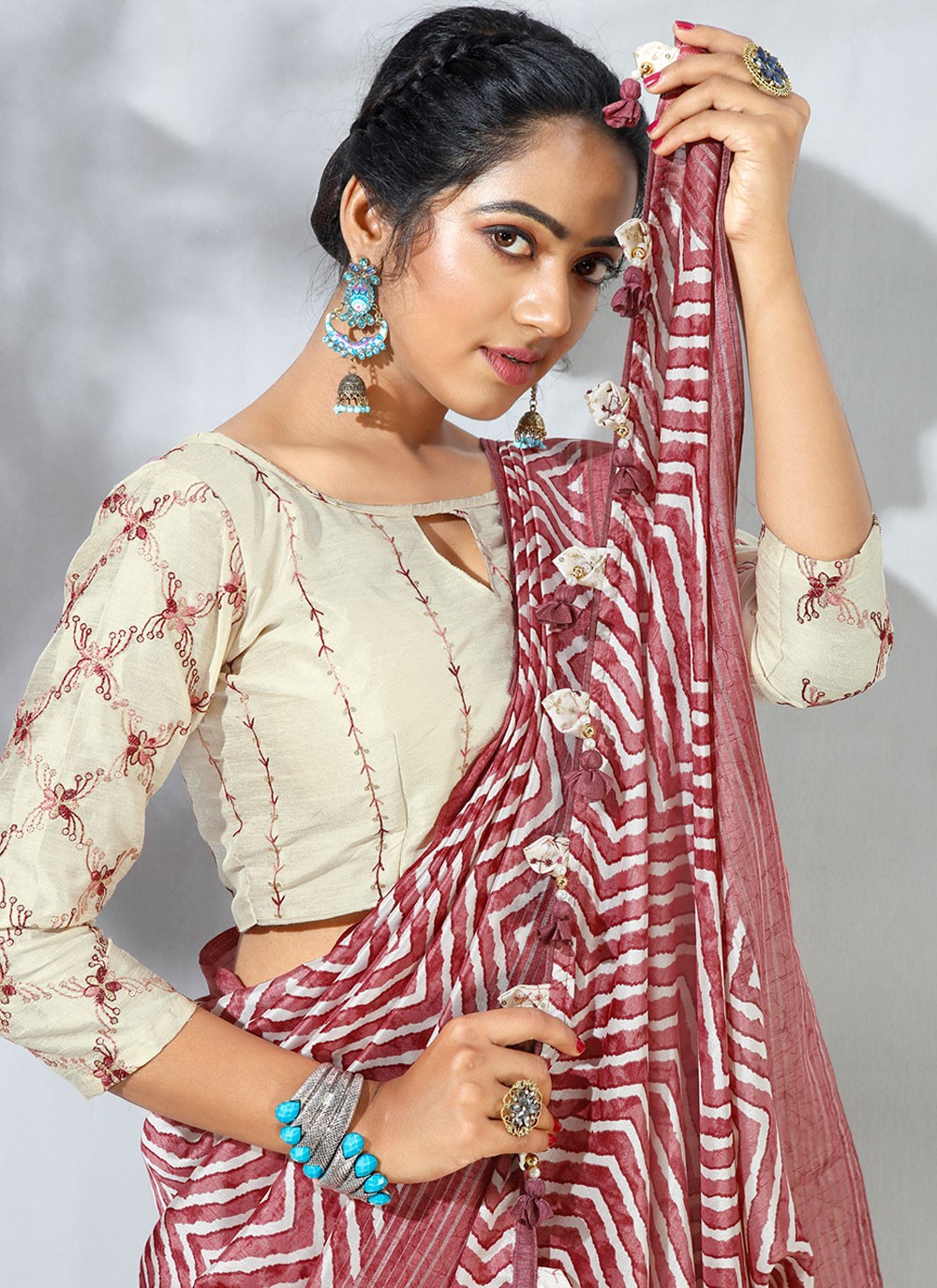 Classic Printed Silk Saree - S6800