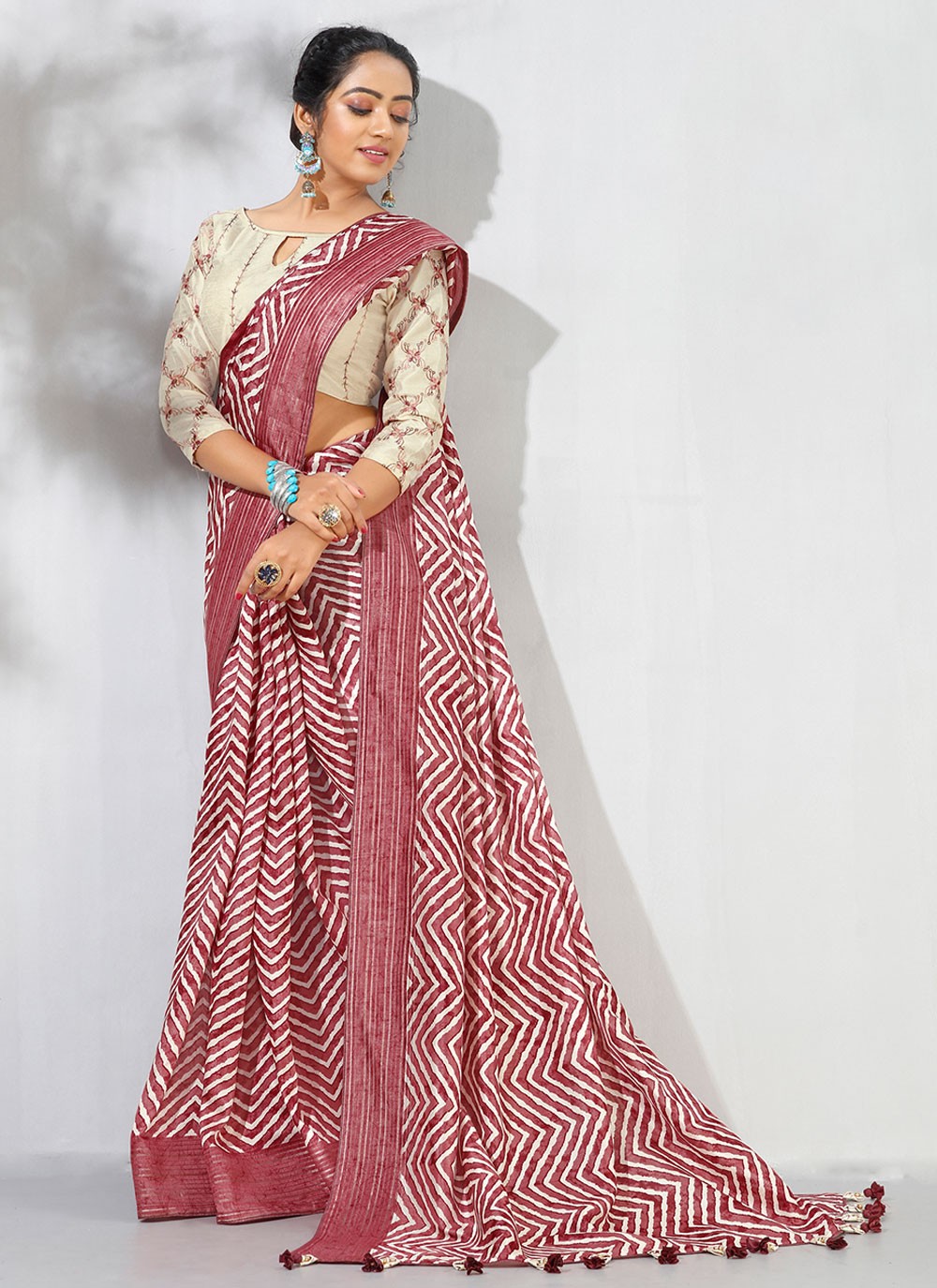 Classic Printed Silk Saree - S6800