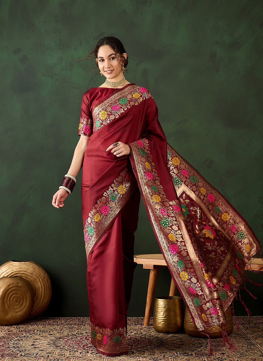 Classic Jacquard Work Silk Saree - S8307