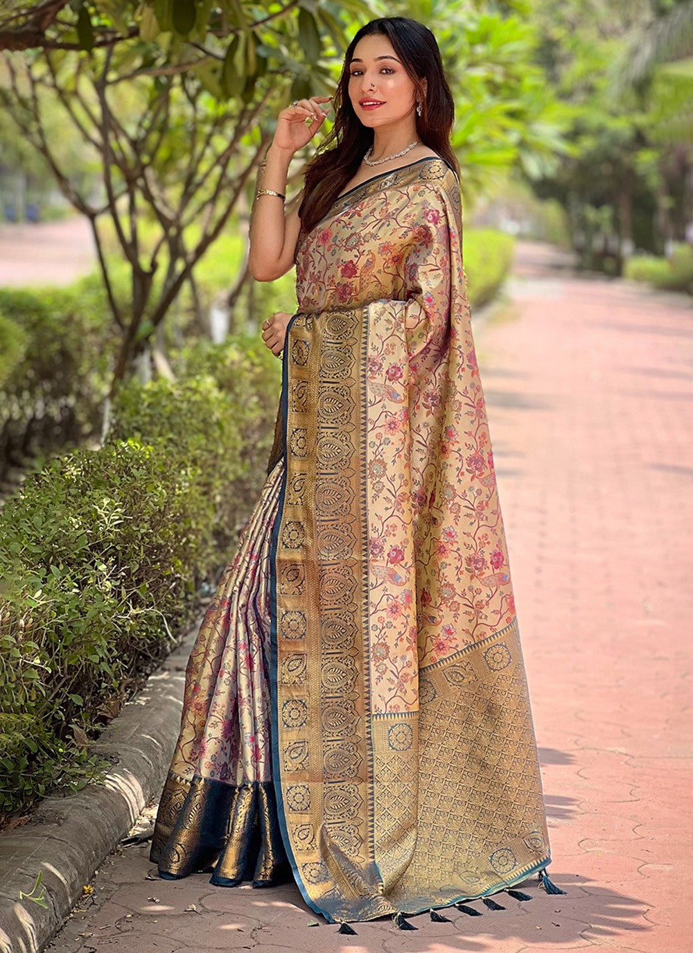 Traditional Meenakari Silk Saree - S8024