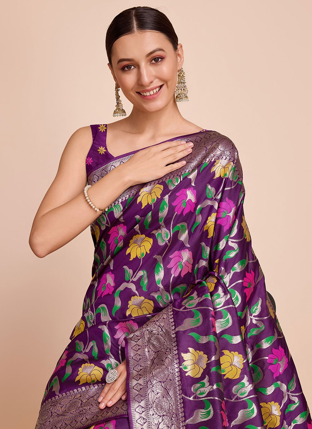 Classic Meenakari Paithni, Silk Saree - S6771