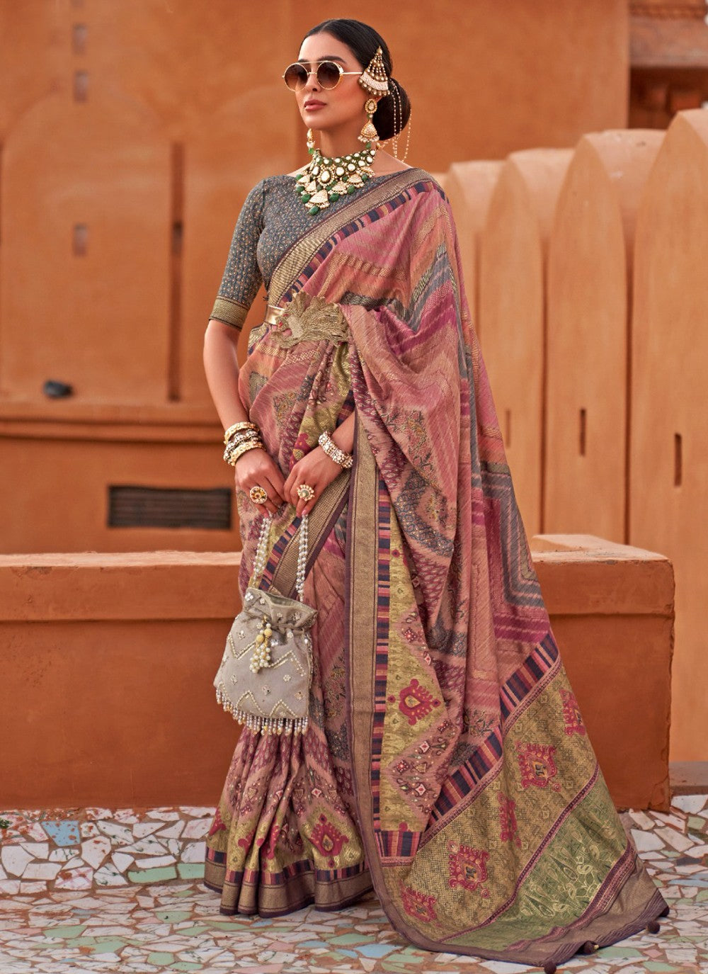 Classic Printed Silk Saree - S3743