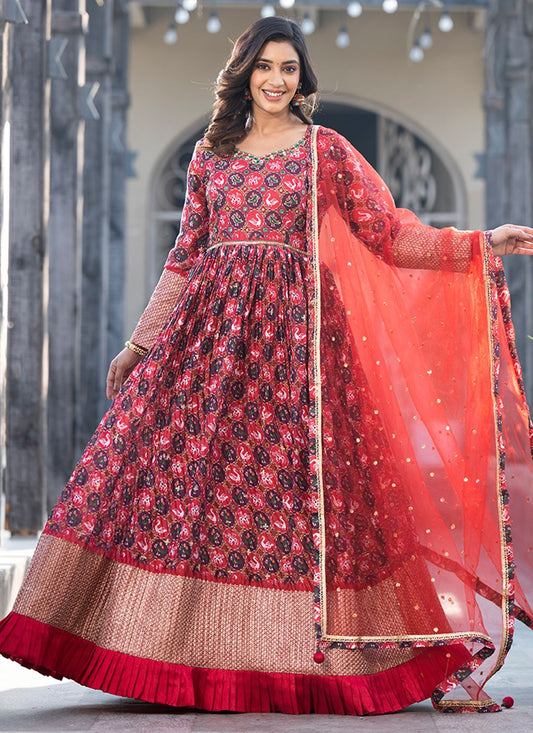 Georgette, Silk Gown - G1291