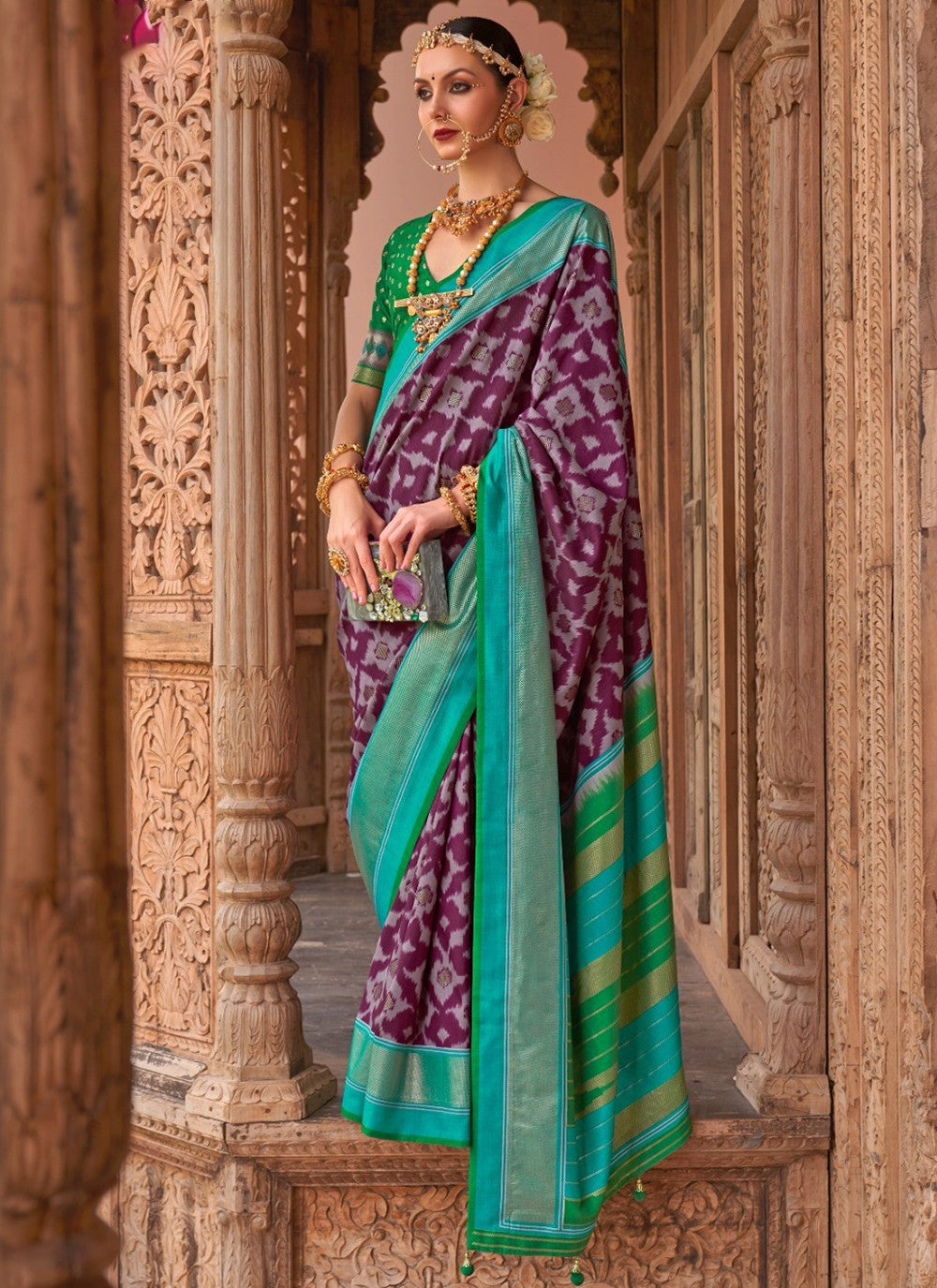 Contemporary Printed Silk Saree - S3056