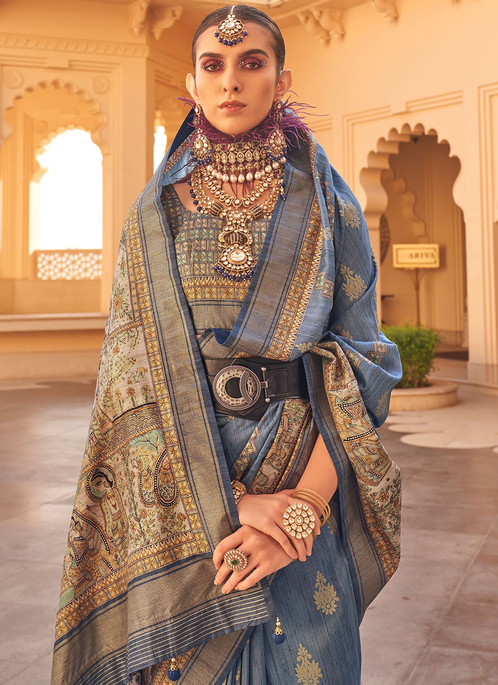 Classic Printed Silk Saree - S6215