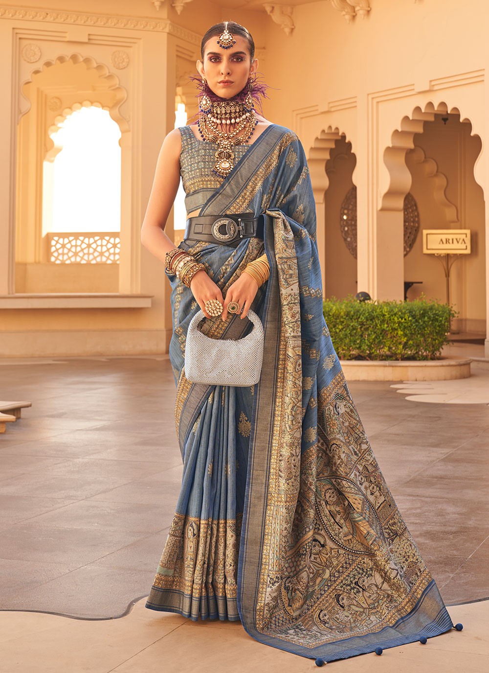 Classic Printed Silk Saree - S6215