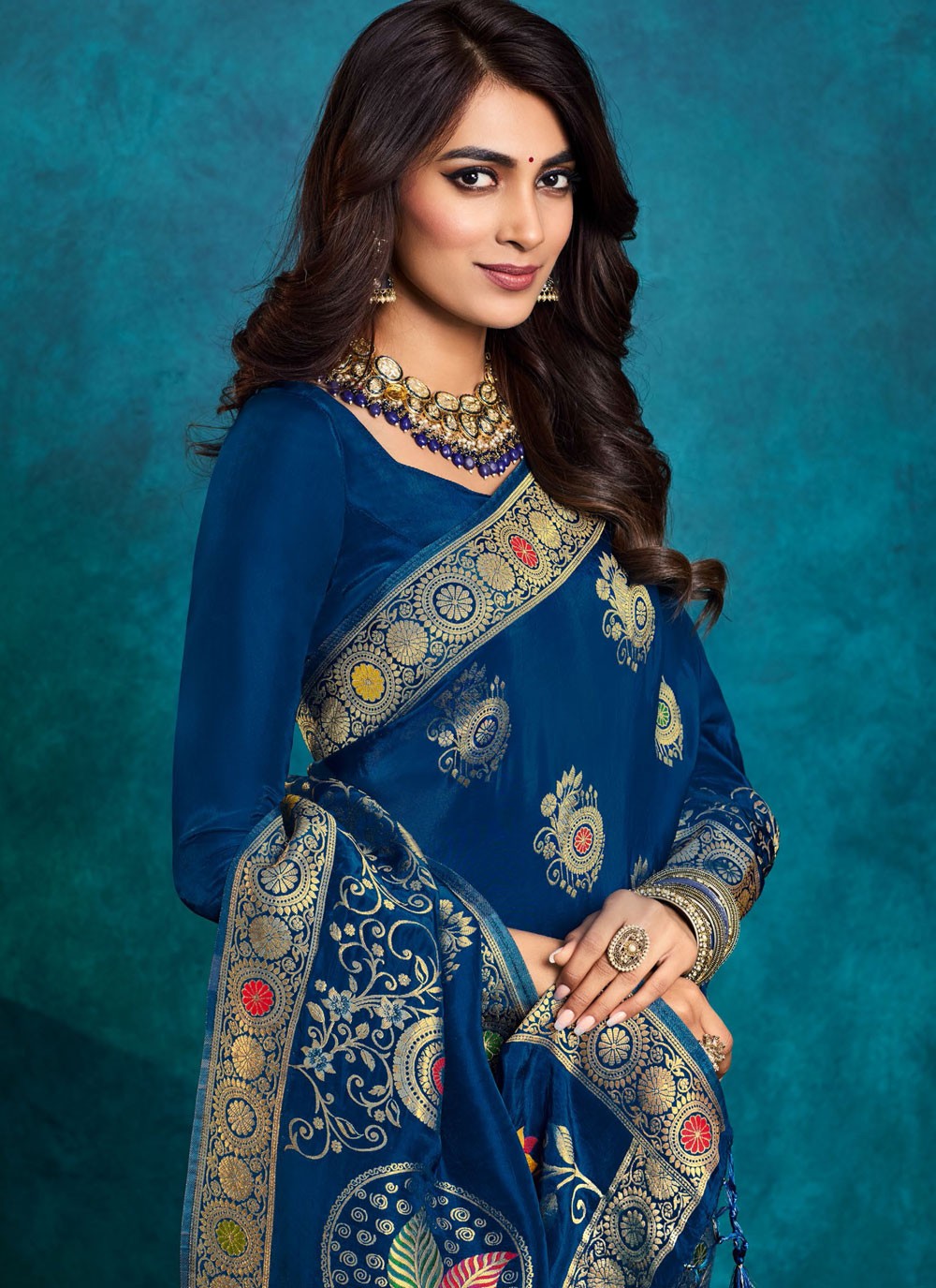 Traditional Weaving Zari Silk Hot Pink Saree - S11365