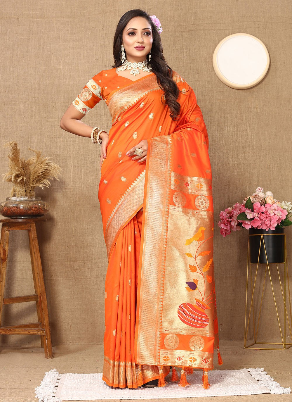 Classic Weaving Zari Silk Saree - S6196