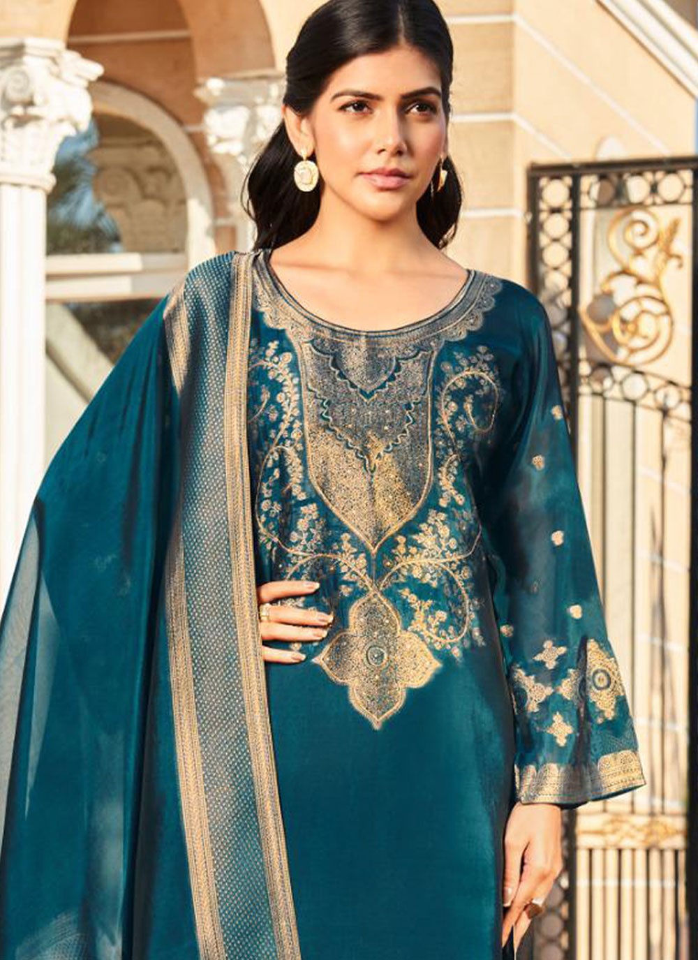 Archive Woven 316155 Teal T6643