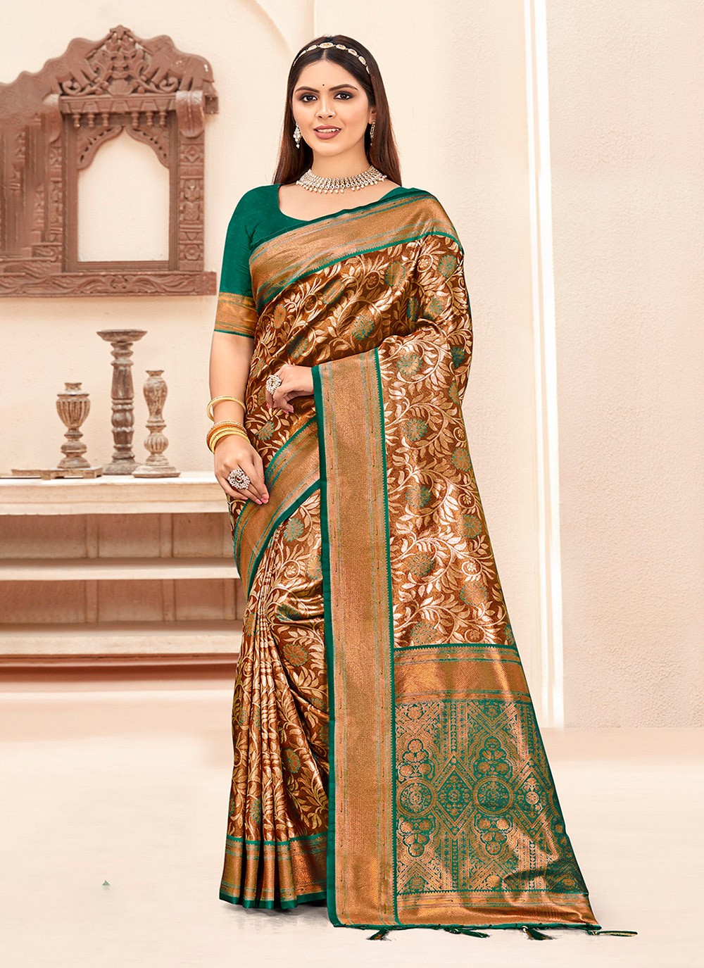 Classic Printed Silk Saree - S6599