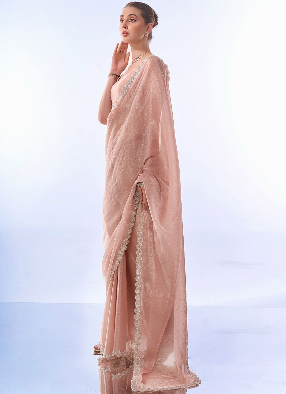 Contemporary Plain Silk Saree - S8116
