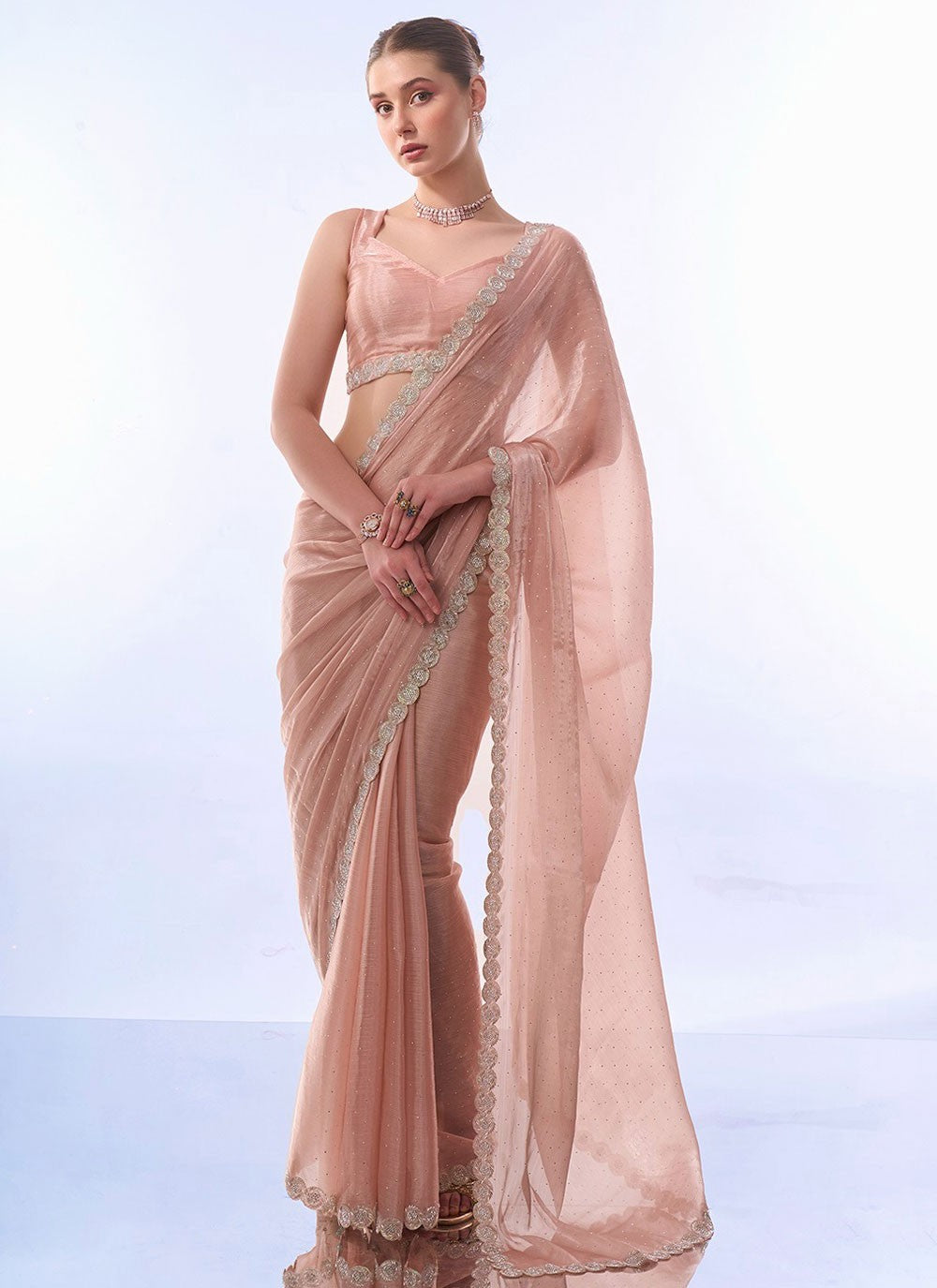 Contemporary Plain Silk Saree - S8116