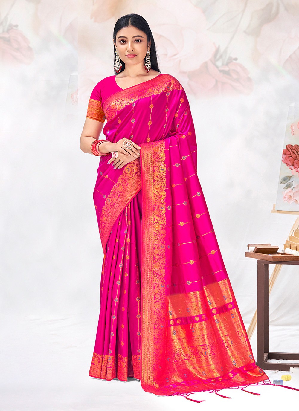 Traditional Weaving Zari Silk Saree - S6555