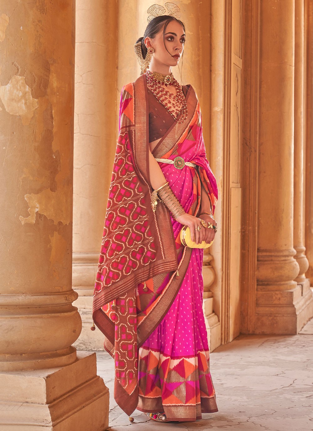Contemporary Patola Print Silk Saree - S2887