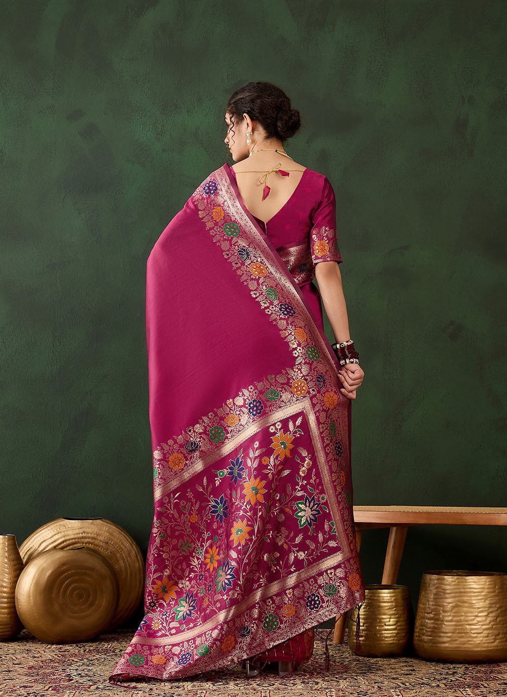 Classic Jacquard Work Silk Saree - S8307
