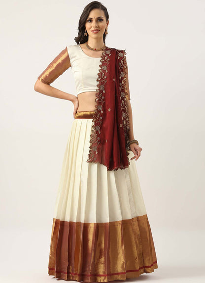 Plain Silk A - Line Lehenga - L2597