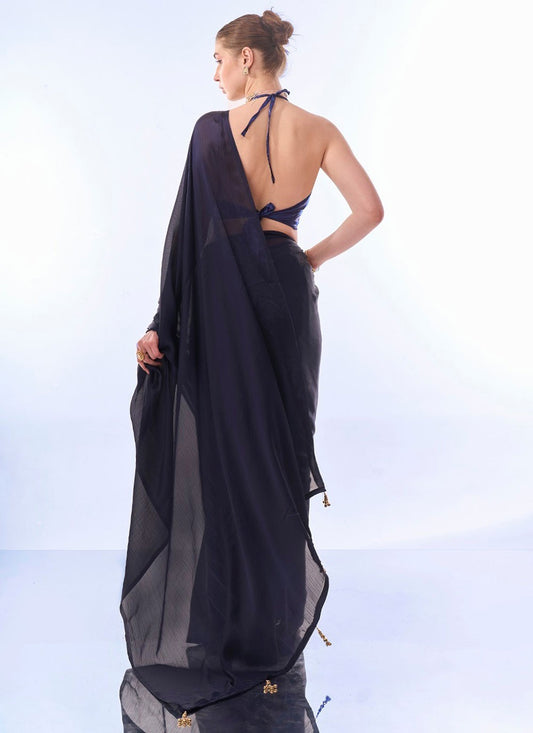 Classic Plain Silk Saree - S7896