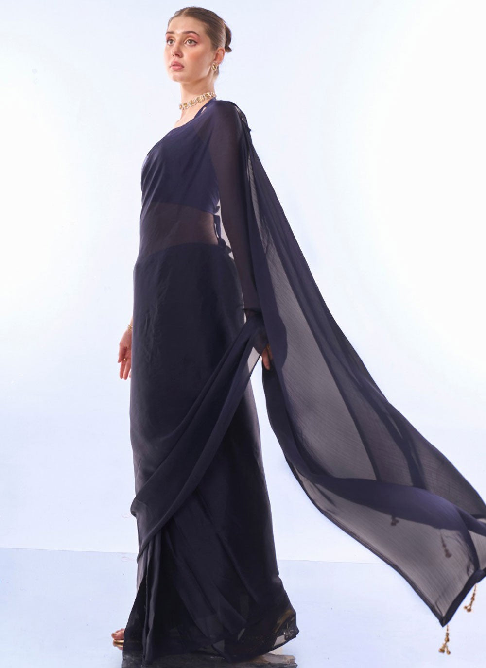 Classic Plain Silk Saree - S7896
