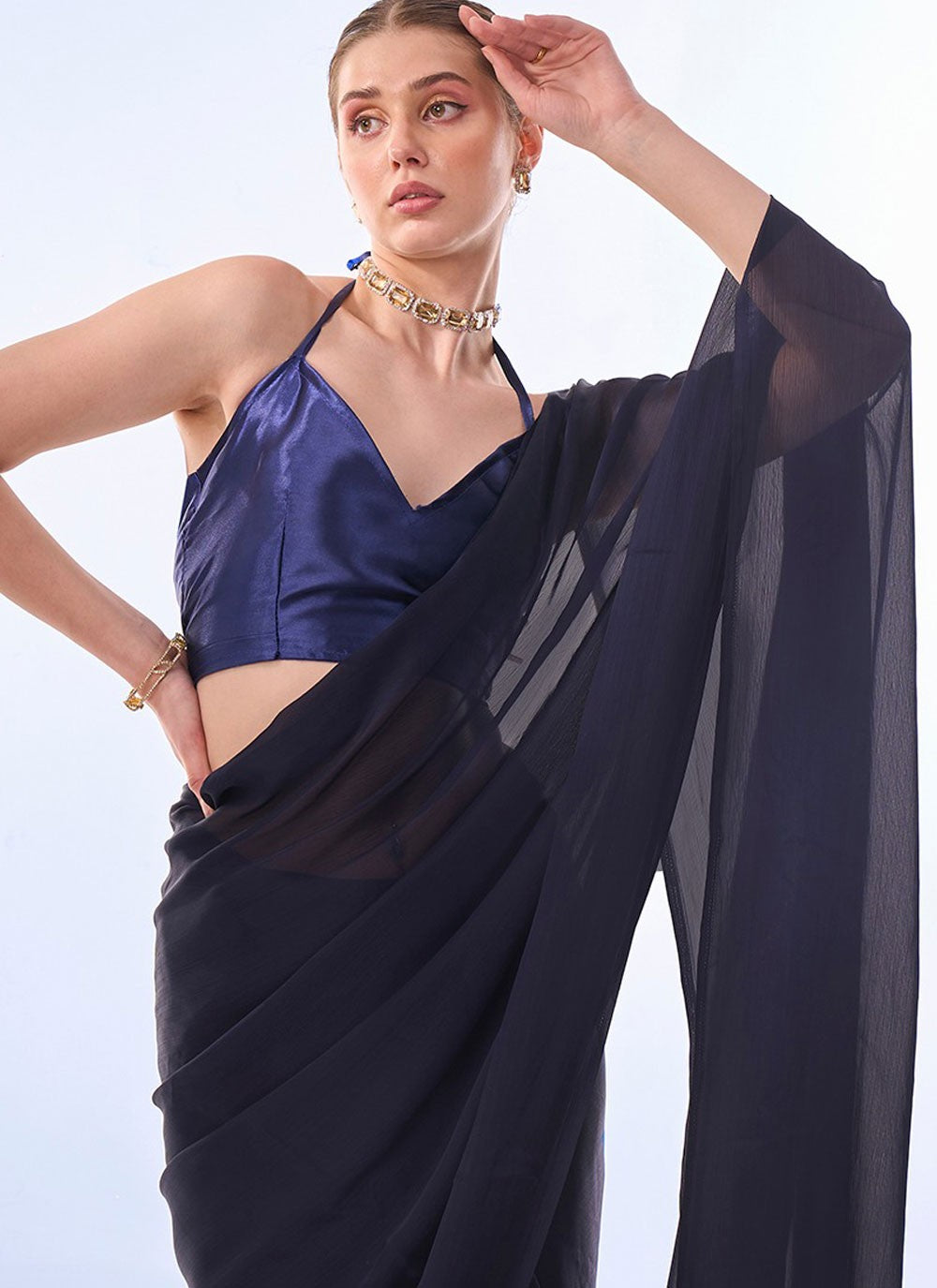 Classic Plain Silk Saree - S7896