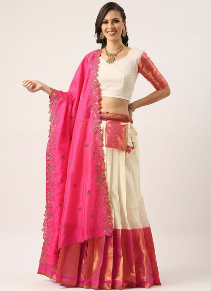 Plain Silk A - Line Lehenga - L2597