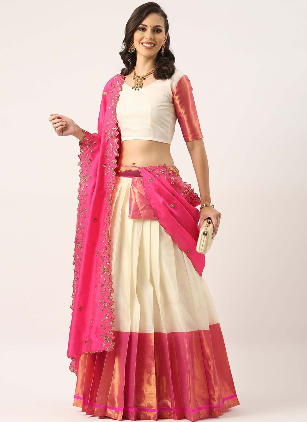 Plain Silk A - Line Lehenga - L2597