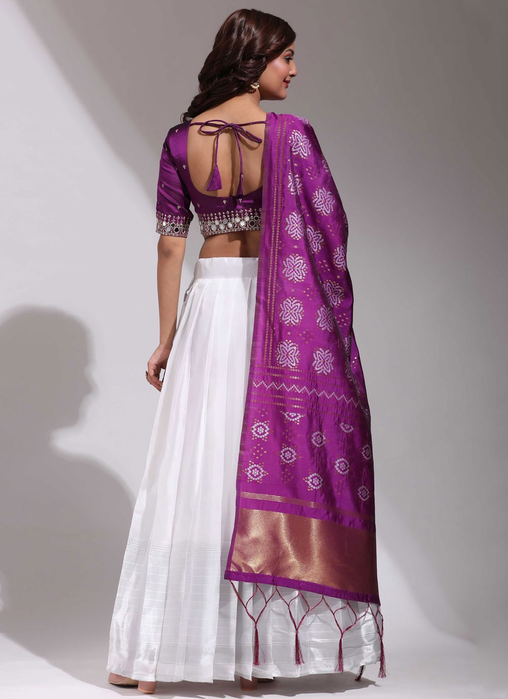 Woven Silk A - Line Lehenga - L2506