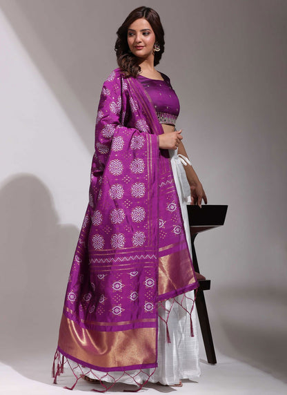 Woven Silk A - Line Lehenga - L2506