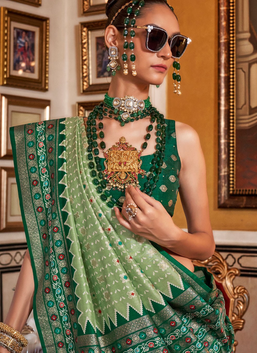 Classic Printed Silk Saree - S8644