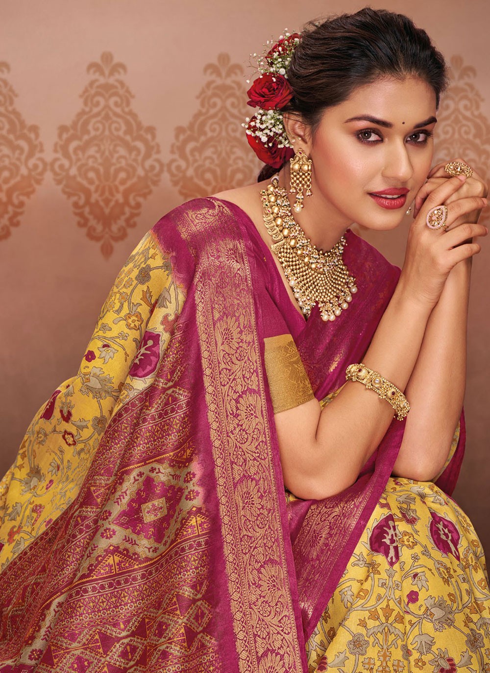 Classic Printed Silk Saree - S5577