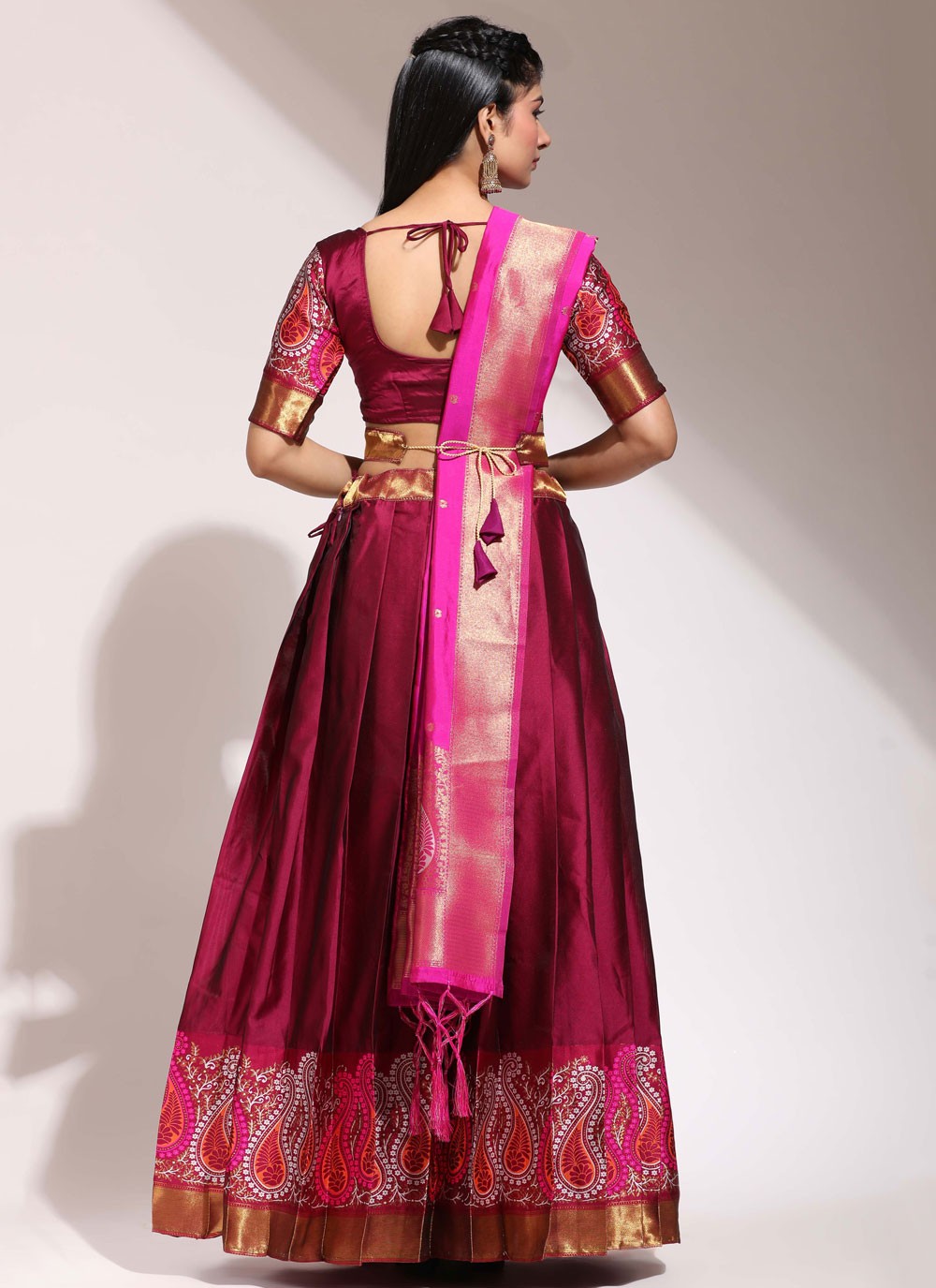 Printed Silk A - Line Lehenga - L2458